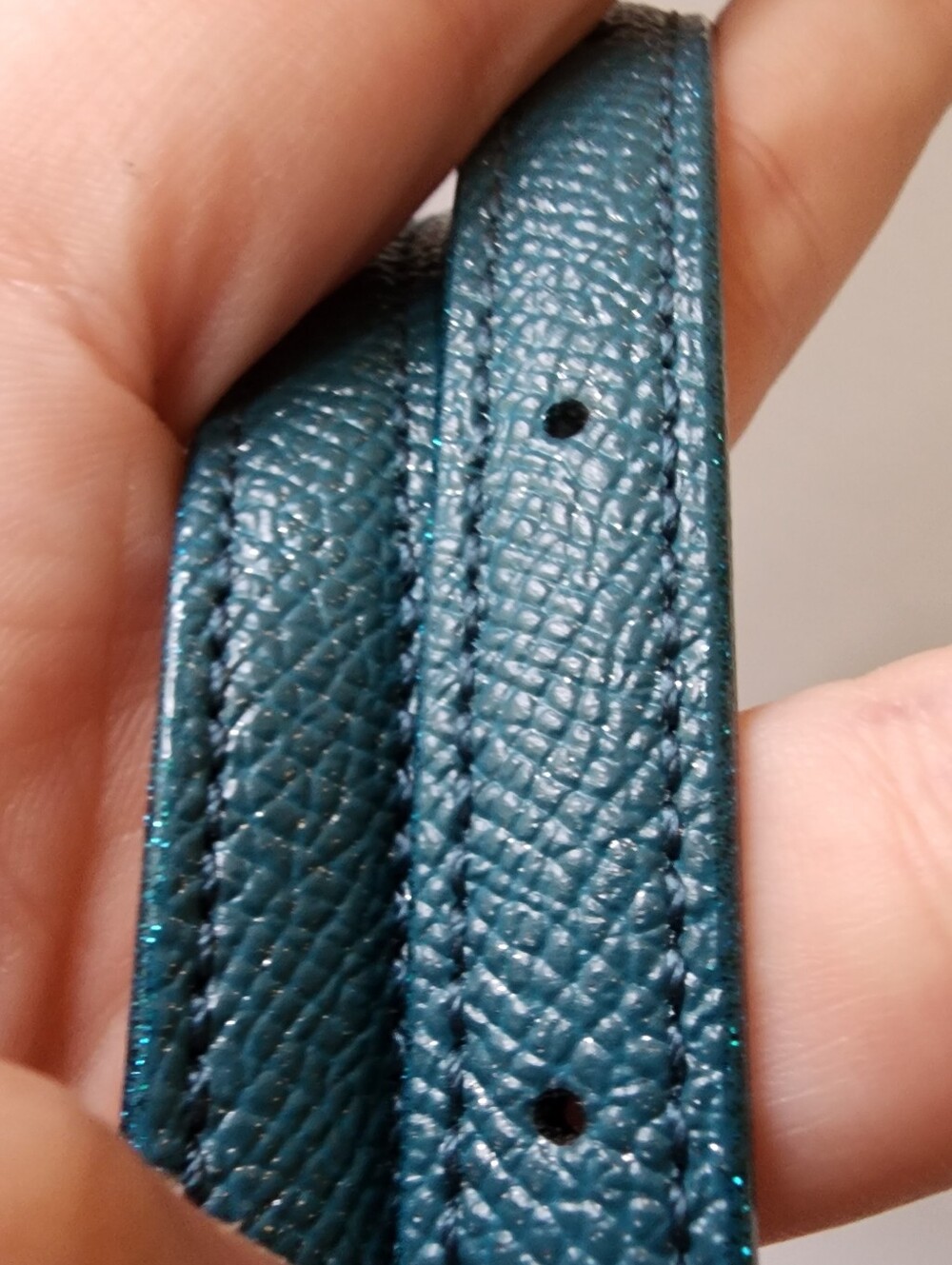 Coach Christie Carryall Strap, Dark Teal With Glitter, EUC - Picture 3 of 8